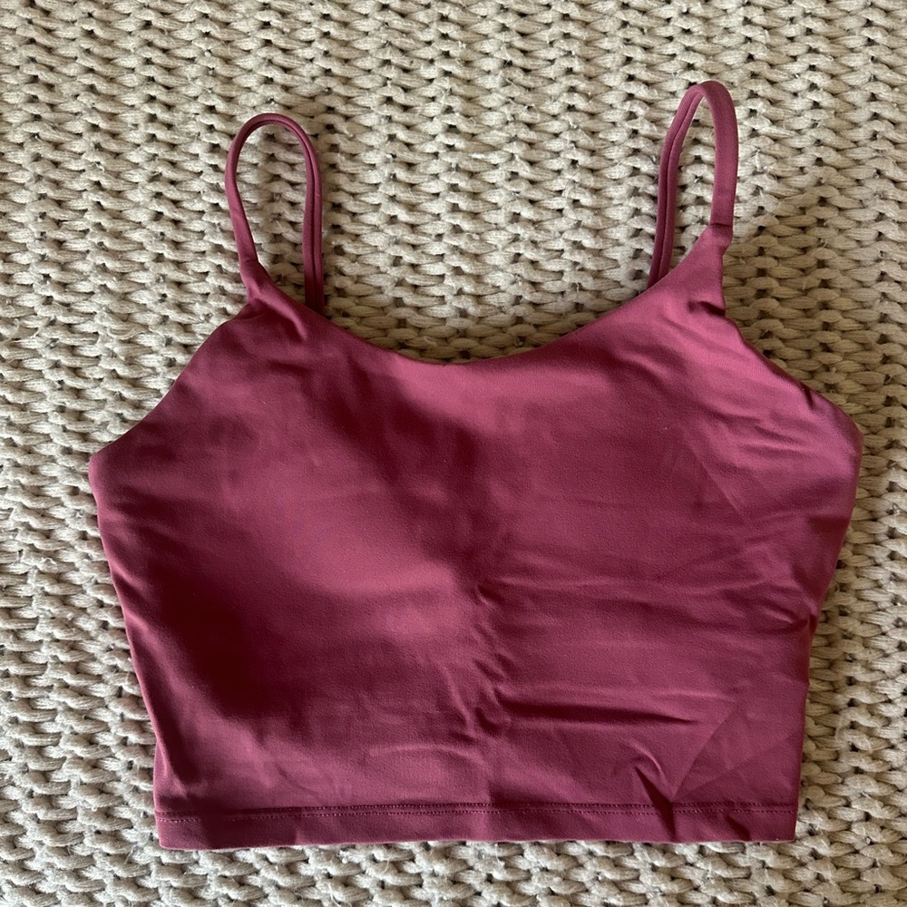 Pink workout camisole tank top